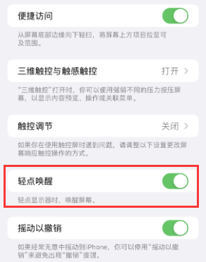 玛曲苹果授权维修站分享iPhone轻点无法唤醒怎么办 